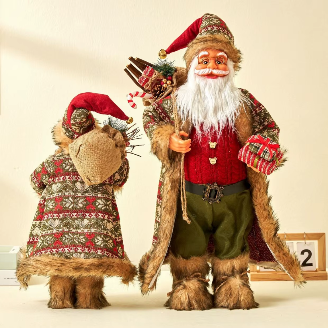 Classic Santa Claus Figurine — 30cm Nordic Christmas Decoration (6 Styles)