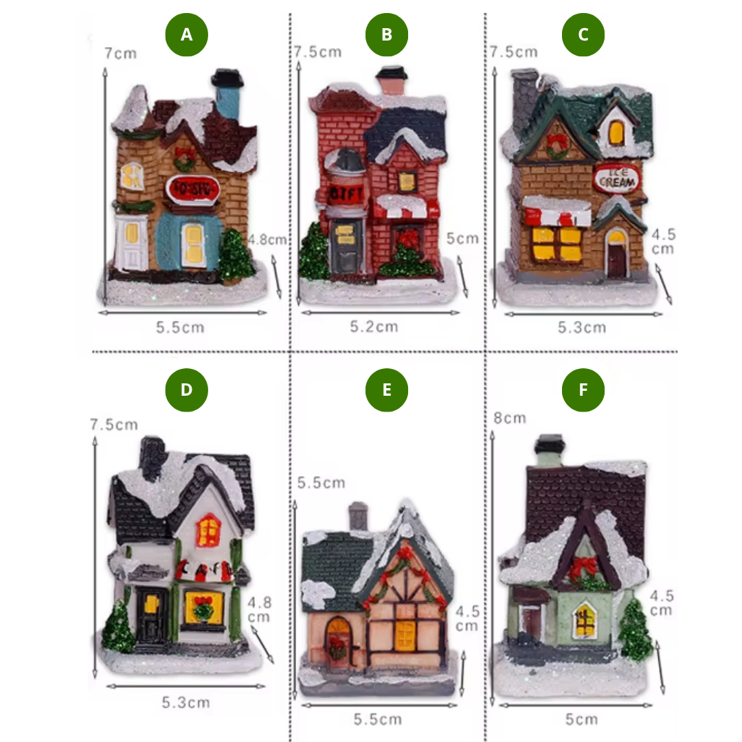 Christmas LED Village Houses β Mini Resin Light Collection (6 Styles)