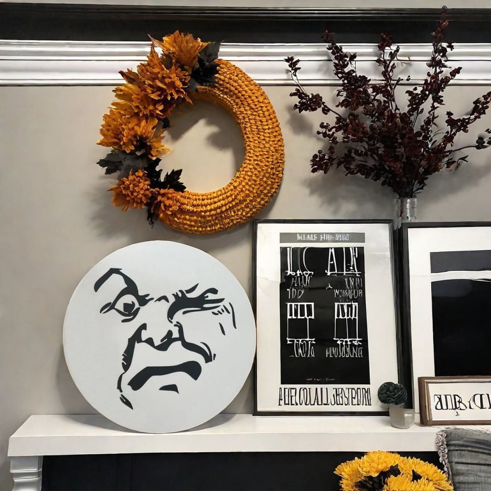 Vintage Man in the Moon Wood Sign