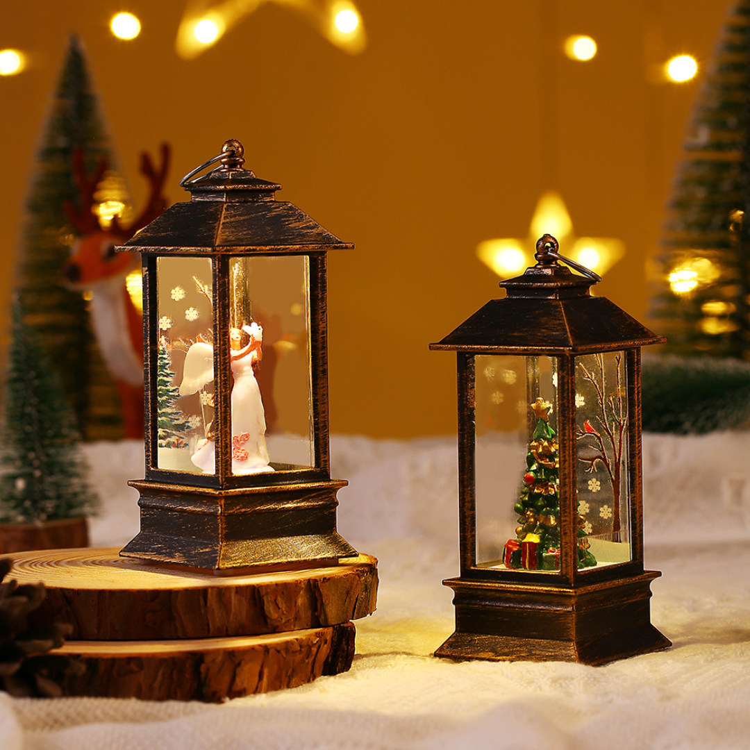 Christmas LED Table Lantern – Mini Windproof Night Light (4 Styles, 13cm)