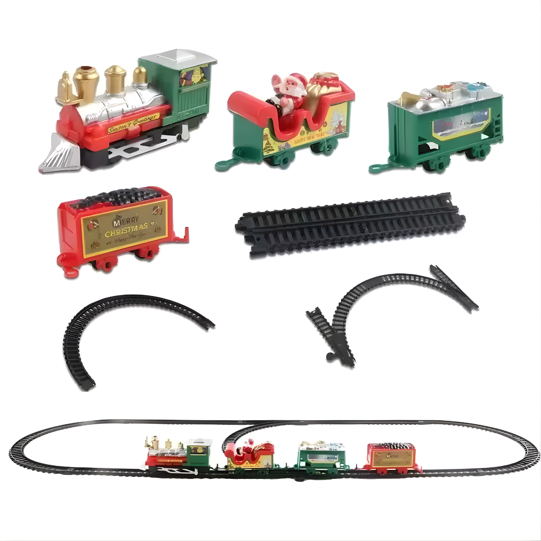 Classic Christmas Electric Train Set for Tree β Battery-Powered Track (216 cm) | Holiday Decoration & Kids Toy
