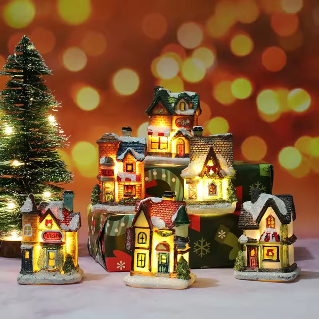 Christmas LED Village Houses β Mini Resin Light Collection (6 Styles)