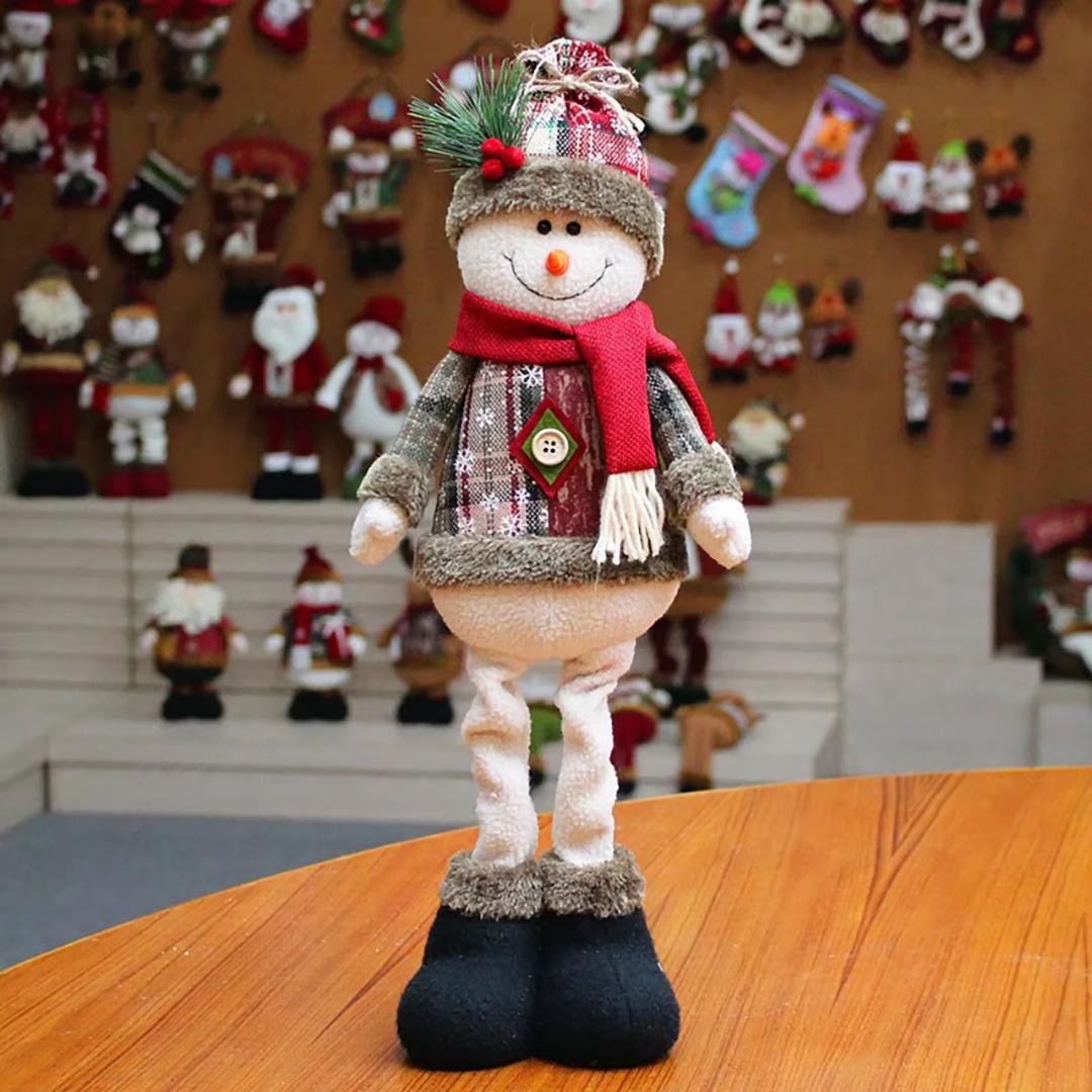 Adjustable Christmas Plush Figures β Santa, Snowman, Reindeer or Full Set (40β60 cm) | Festive Home Decor Dolls