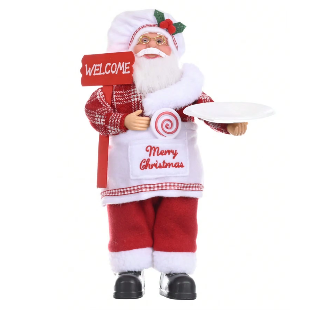 Classic Standing Santa Claus Decoration β Festive Christmas Figurine for Home Holiday Decor