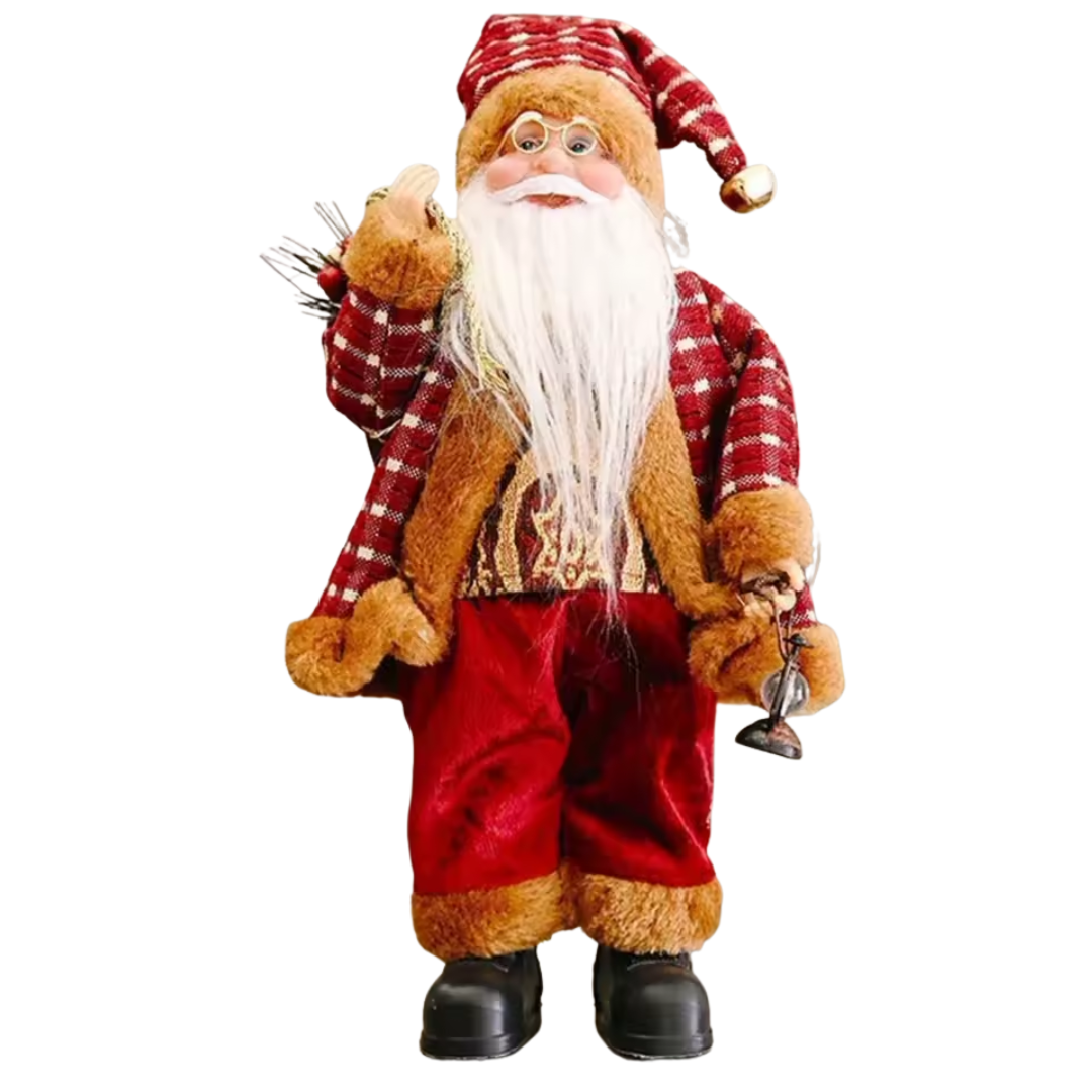 Classic Standing Santa Claus Decoration β Festive Christmas Figurine for Home Holiday Decor