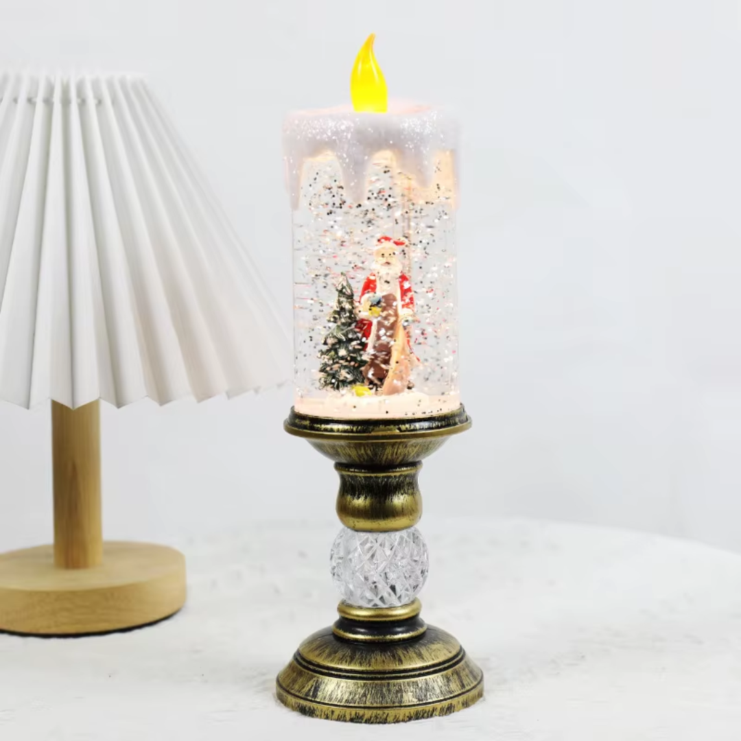 LED Christmas Candle Light – Sparkling Crystal Waterfall Edition