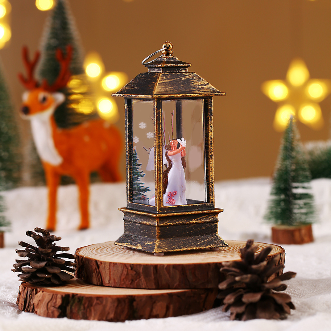 Christmas LED Table Lantern – Mini Windproof Night Light (4 Styles, 13cm)