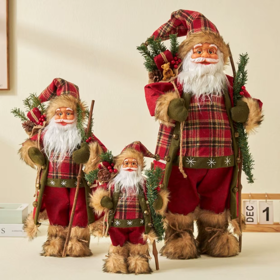 Classic Santa Claus Figurine — 30cm Nordic Christmas Decoration (6 Styles)