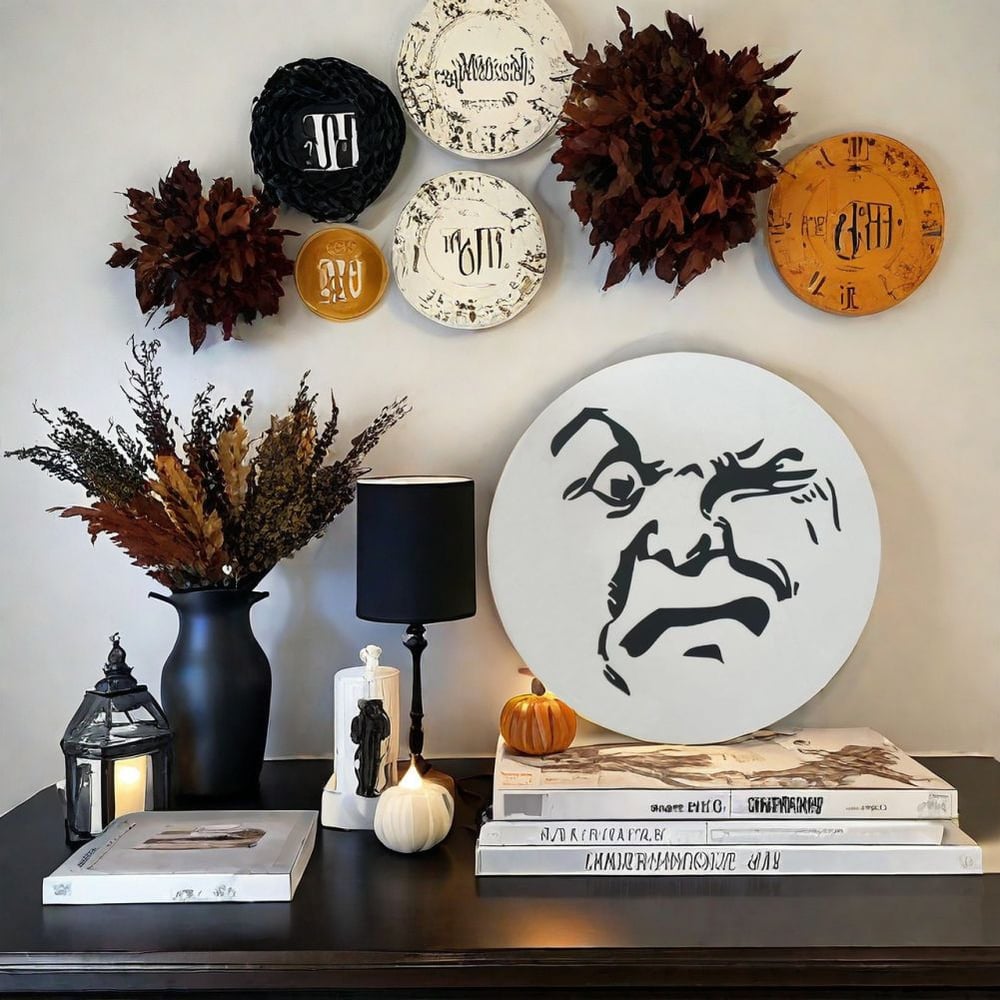 Vintage Man in the Moon Wood Sign