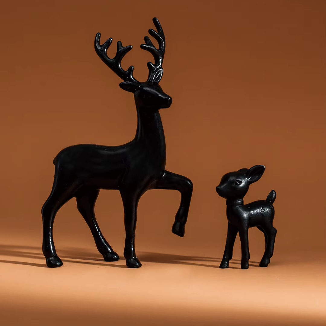 Reindeer Figurine Set (2 Pieces) – Modern Nordic Christmas Décor
