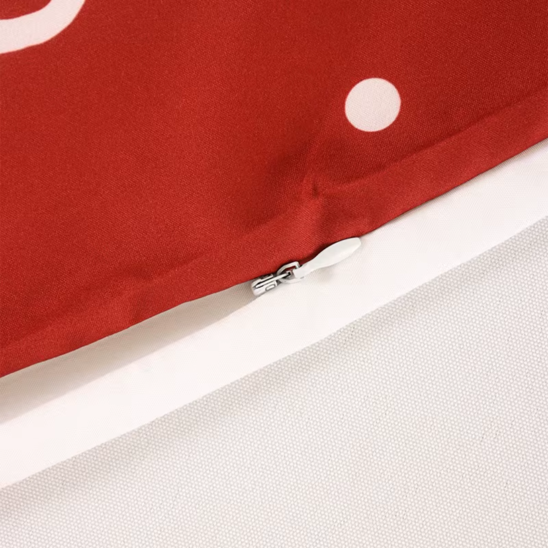 Christmas Cushion Covers Set (4 Pieces) – Red Truck & Snowflake Collection