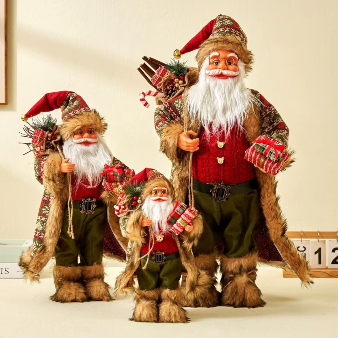 Classic Santa Claus Figurine — 30cm Nordic Christmas Decoration (6 Styles)