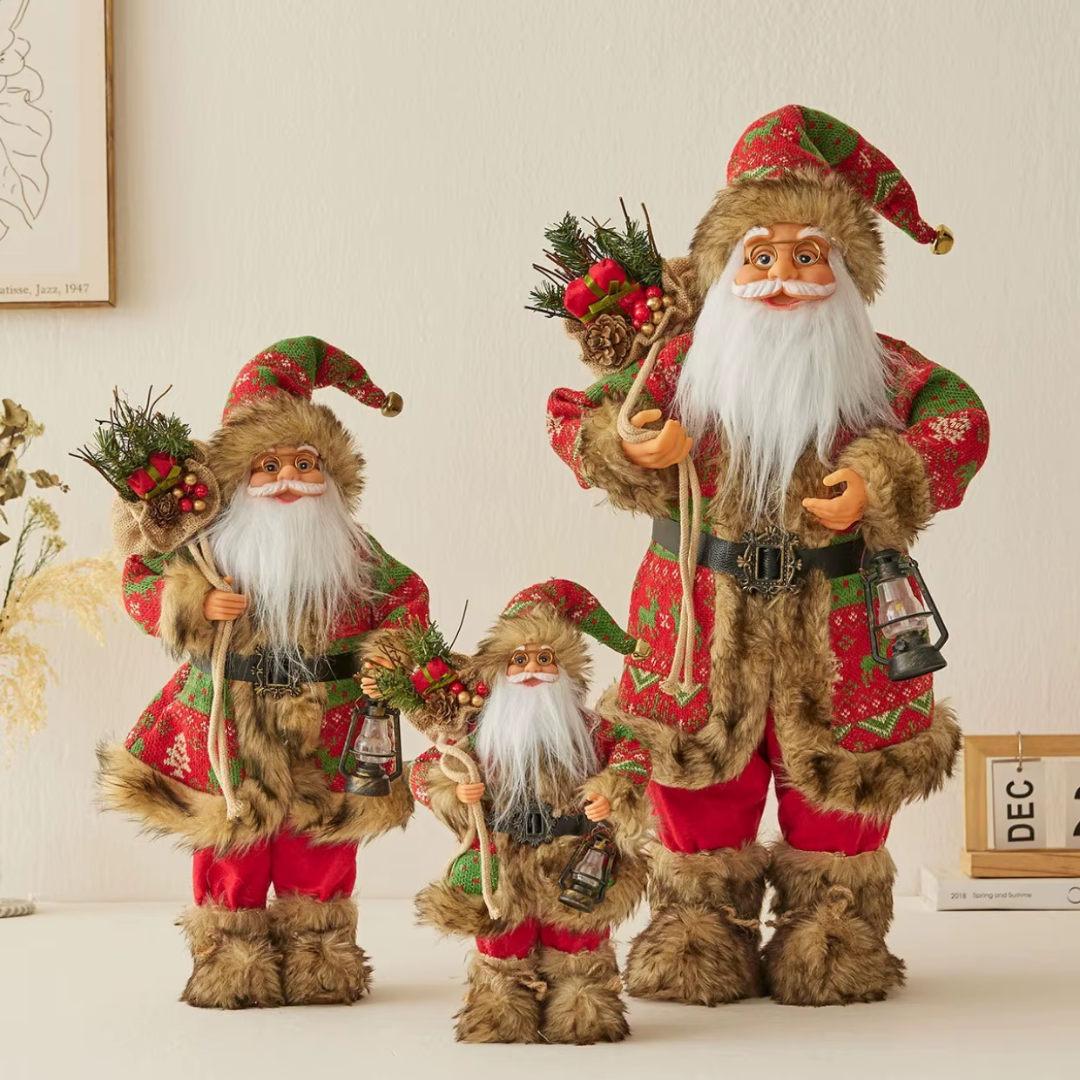 Classic Santa Claus Figurine — 30cm Nordic Christmas Decoration (6 Styles)