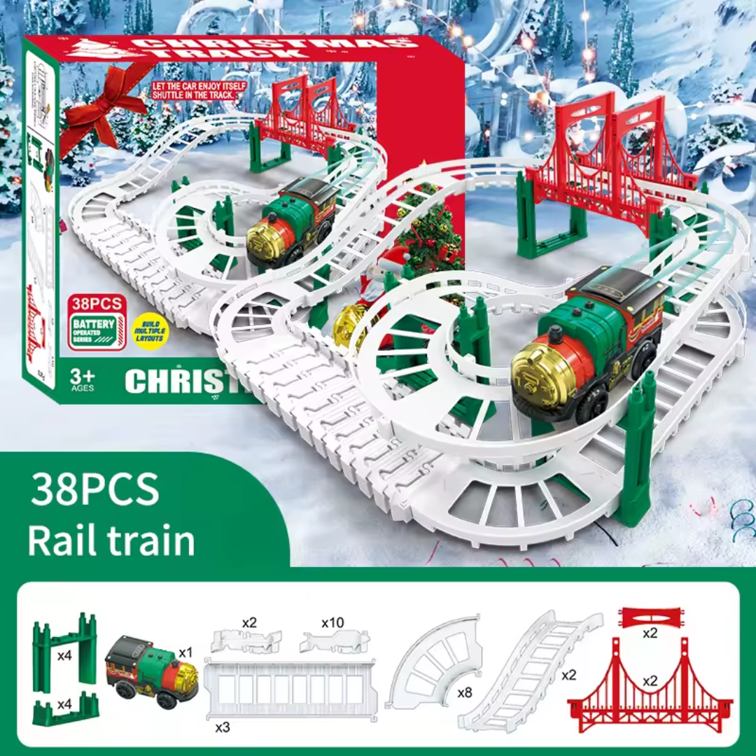 Christmas Electric Rail Train Set – Holiday Express Collection