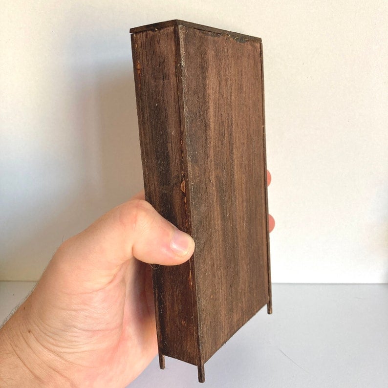 Miniature Bookshelf, Dollhouse Miniature Bookcase