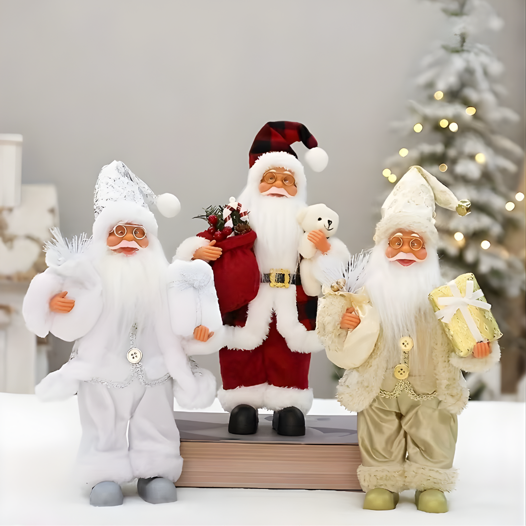 Classic Standing Santa Claus Decoration – Festive Christmas Figurine for Home Holiday Decor
