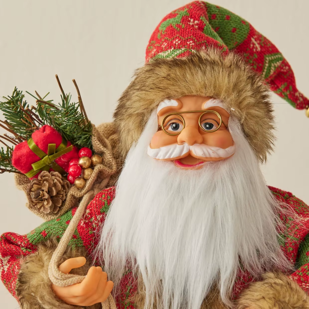 Classic Santa Claus Figurine — 30cm Nordic Christmas Decoration (6 Styles)