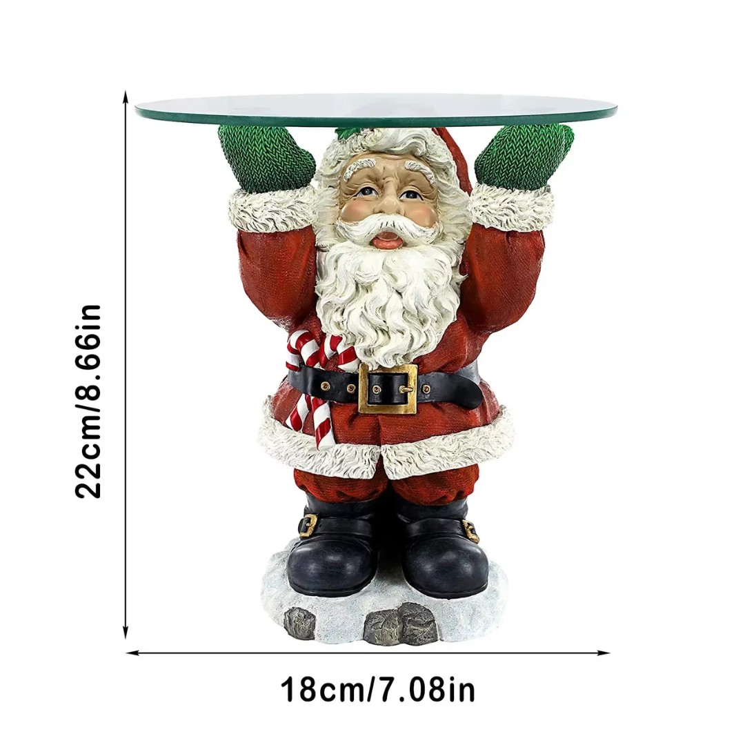 Santa Snack Holder Statue – Resin Christmas Treats Tray