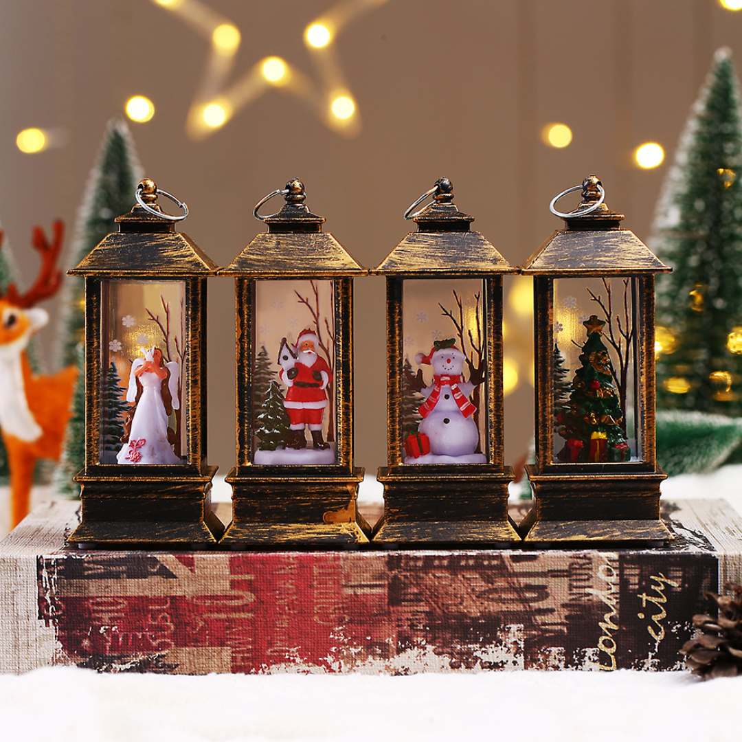 Christmas LED Table Lantern – Mini Windproof Night Light (4 Styles, 13cm)