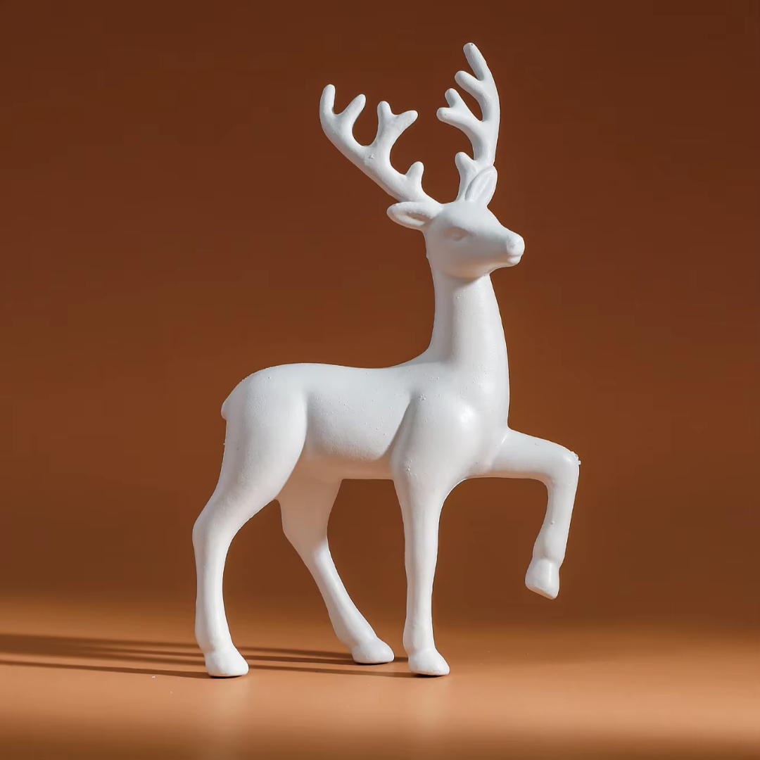 Reindeer Figurine Set (2 Pieces) – Modern Nordic Christmas Décor