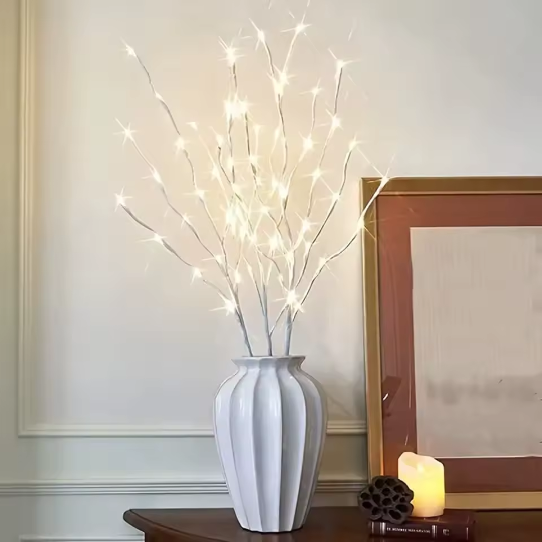 Christmas Birch LED Branch Light – Warm White Battery-Operated Decorative Tree (72cm)