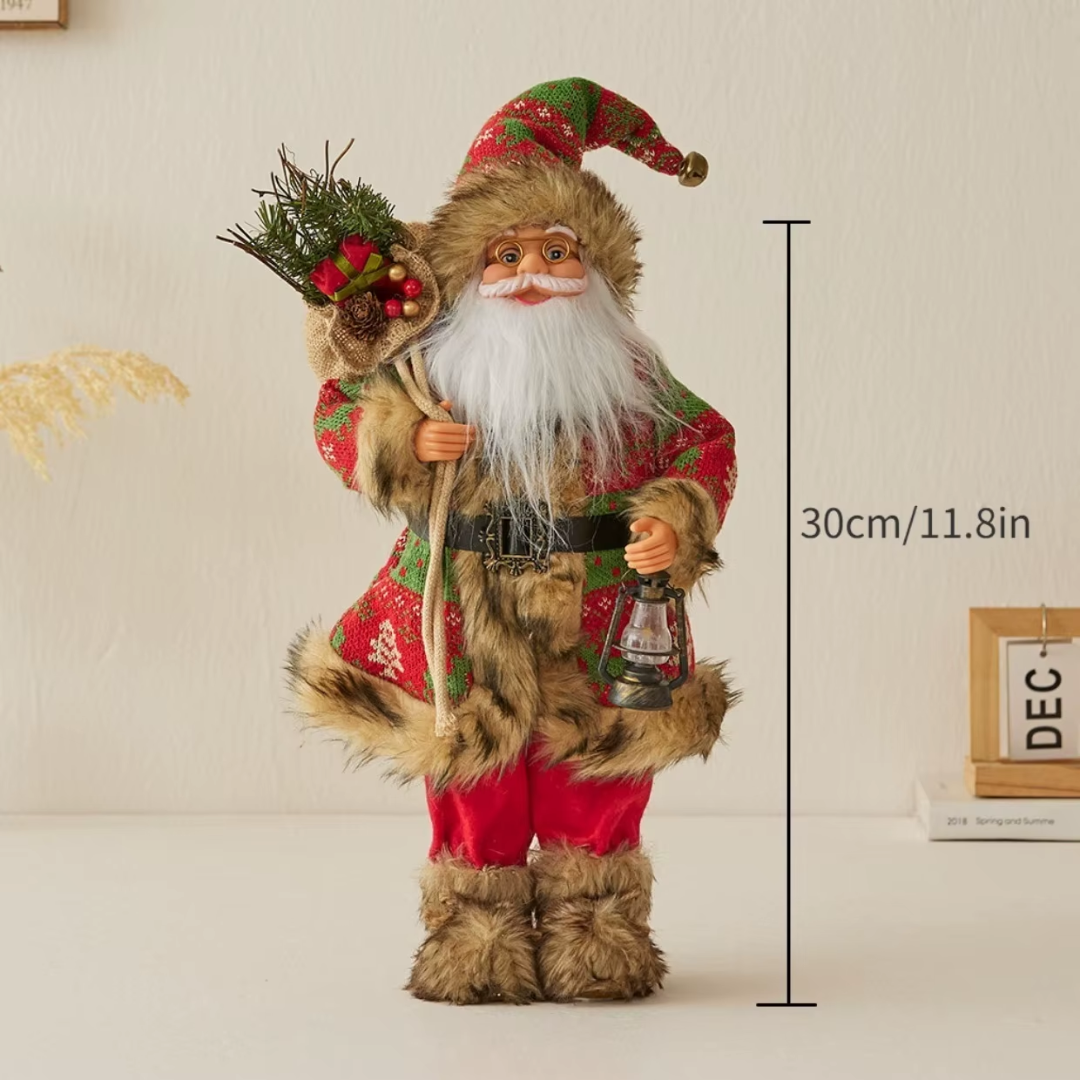 Classic Santa Claus Figurine — 30cm Nordic Christmas Decoration (6 Styles)