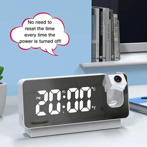 Mirror Projection Alarm Clock