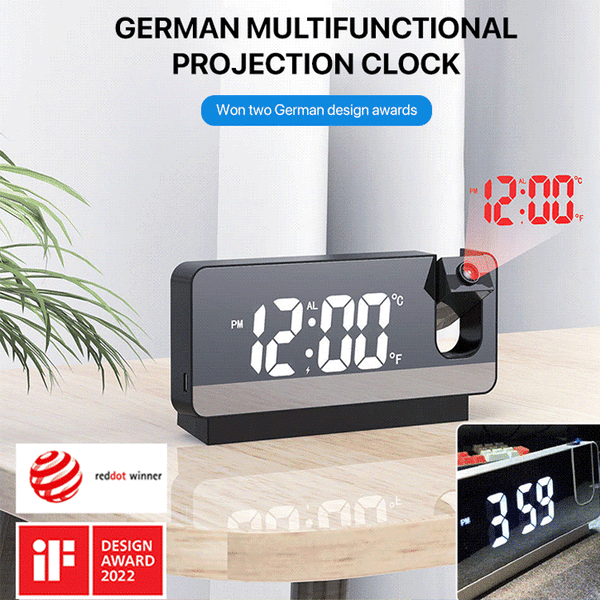 Mirror Projection Alarm Clock