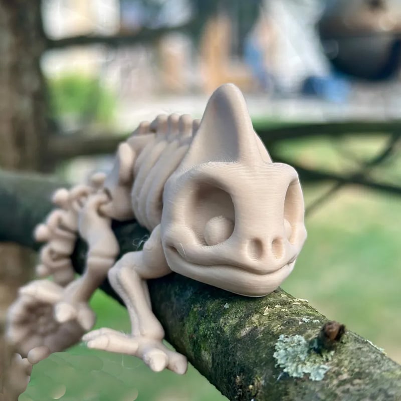 Skeleton 3d printed Spooky Chameleon