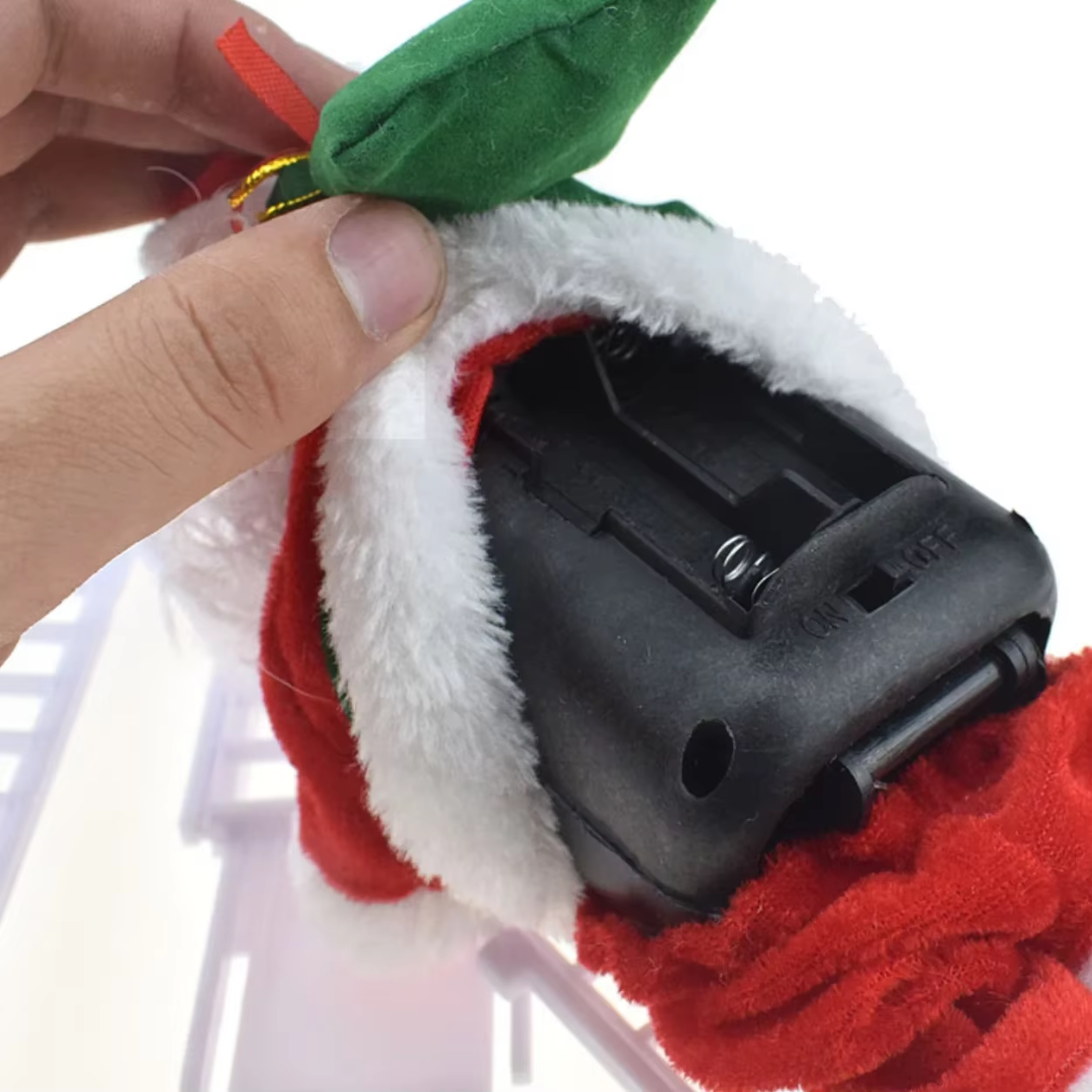 Electric Climbing Santa with Music & LED Lights – Christmas Tree Ornament