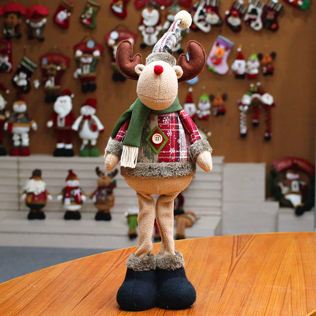 Adjustable Christmas Plush Figures – Santa, Snowman, Reindeer or Full Set (40–60 cm) | Festive Home Decor Dolls