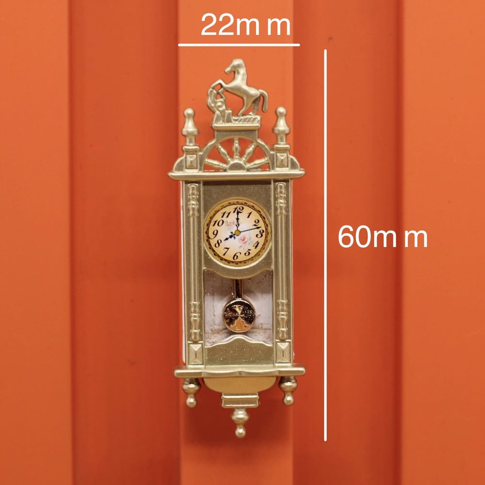 Wall Clock 1:12 Miniature Alarm Clock Decoration DIY Craft Minihouse Accessories