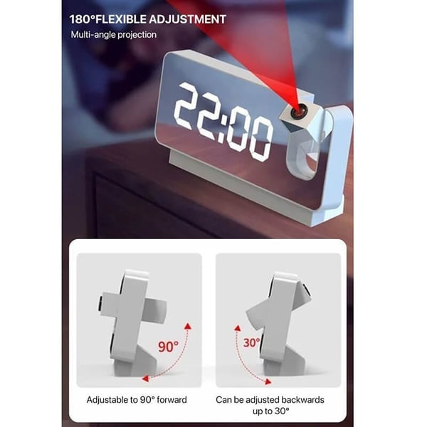 Mirror Projection Alarm Clock