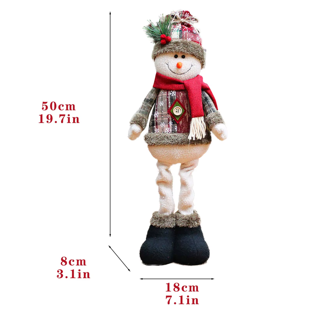 Adjustable Christmas Plush Figures – Santa, Snowman, Reindeer or Full Set (40–60 cm) | Festive Home Decor Dolls
