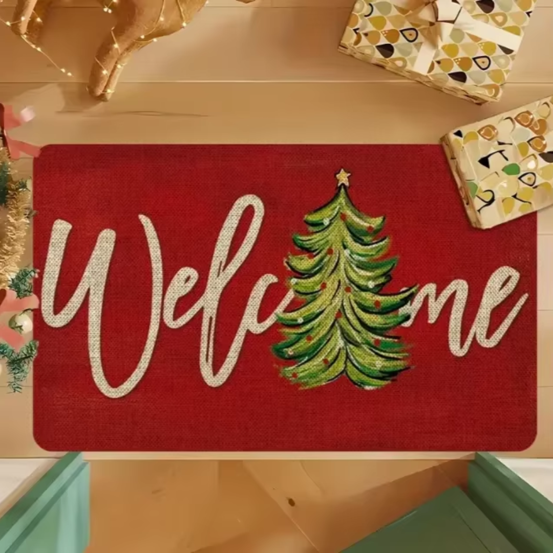 Christmas Welcome Door Mat – Festive Entryway Collection